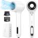 Ionic Hair Dryer Chignon Hair Blow Dryer 1600W Lightweight Fast Drying with 2 Concentrator Nozzles 3 Temperature /2 Speed for Home Travel