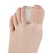 Ajoysoul Toe Separator  6pcs Bunion Corrector  Big Toe Straightener  Gel Toe Spacer with Fabric Sleeve  Toe Protector Relief Pain from Bunion  Overlapping  Drifted Toe or other Discomfort-Beige