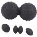 Lurrose Yoga Massage Ball | Foam Acupressure Roller for Muscle Relief | Vibration & Self-Massage Tool | 12x6.3cm - Black - Buy Online on GoSupps.com