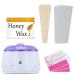 Exuby Wax Warmer Kit for Hair Removal   Includes: 1 Pound Honey Hard Wax  50 Wax Strips  10 Wax Sticks  10 Wax Remover Wipes - Automatic Temperature Control(ATC) -Hard Wax Is Better Than Wax Beans