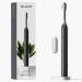 SURI Sustainable Sonic Toothbrush - Slim and Powerful Electric Toothbrush Recyclable Plant-Based Head 2 Modes IPX7 Waterproof Including Mirror-Mount and USB Charging Stand - Midnight Black Toothbrush Midnight Black