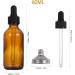 Amber Glass Dropper Bottle 2pcs 60ml Small Empty Reusable Eliquid Pipette Ear Dropper Bottles Suitable for Essential Oils Massage Perfumery Aromatherapy Laboratory Fragrances Pharmacist Bottle Amber 60ml - Buy Online on GoSupps.com