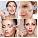 UXELY 4 in 1 Portable Makeup Brush Set - Double Head Travel Brush for Foundation Concealer Eyebrow Eyeshadow & More (Blue) - Perfect for International Shipping - Buy Online on GoSupps.com