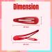 6Pcs 5CM Snap Hair Clips in Red - School Colours Hair Accessories for Girls & Women - Buy Online on GoSupps.com