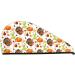 Thanksgiving Turkey Apple Microfiber Hair Towel - Soft Super Absorbent Wrap for Women | Quick Dry Coral Velvet Cap for Long Curly & Thick Hair - Buy Online on GoSupps.com