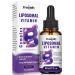 Liposomal Vitamin B Complex Liquid Sublingual B Complex Vitamins Supplement for Women Men Improved Absorption Methylated B12 B1 B2 B3 B5 B6 Folate Biotin for Energy And Immune Support-2.0 oz 2 Fl Oz (Pack of 1)