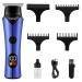 KEMEI EMEI Blue Hair Clippers for Men Electric Cordless Clippers for Hair Cutting Professional Barber Clippers USB Rechargeable Wireless Haircut Clippers km-641