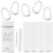 Kalolary 32PCS Cured Gel Nail Polish Strips Adhesive Full Wrap Gel Nail Art Sticker Waterproof Gel Nail Wrap Stickers with Nail File and Stick(UV/LED Lamp Required) (Transparent)