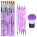Mautacly 7Pcs Acrylic Nail Art Pen Tips UV Painting Brush with Drill Pen and Brush