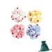4 Pcs Hair Scrunchies with Strawberry Printed Cute Hair Bands Elastic Hair Ties Scrunchy Ponytail Holder for Women