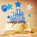 Elicola 11th Birthday Cake Toppers Blue Happy 11th Happy Birthday Cake Topper Glitter with Star Topper and Confetti Balloons for Eleven Years Old Mens Boys Birthday Party Decoration Supplies - Buy Online on GoSupps.com