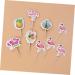DIKACA Kids' Party Supplies 24 Pcs Decor Cake Toppers Flamingo Picks Cake Picks Ingredients Plug in Pineapple Kids Party Supplies As Shown 24 pcs - Buy Online on GoSupps.com