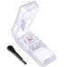 OPRET Tablet divider for large and small tablets for tablet vitamin medicine cut into half a quarter-transparent color