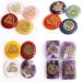 4pcs/Set Natural Round Shaped Tumbled Stones with Rune Symbols Stickers Reiki Oval Crystal Collection Gift Suitable for Home natural stone Cube Amethyst - Buy Online on GoSupps.com