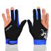 Anser M050912 Man Woman Elastic 3 Fingers Show Gloves for Billiard Shooters Carom Pool Snooker Cue Sport - Wear on The Right or Left Hand 1PCS (Blue, L)