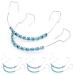 4 Pair of Temporary Tooth Decoration Teeth Retainer Practical Brackets para Dientes Sturdy Retenedores de Dientes Ortodoncia Props for Dental Students to Practice (Blue)