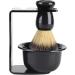 Ankroyu 3-Part Professional Men's Razor Brush Holder Set - Premium Black Nylon Shaving Set for Men - Buy Online on GoSupps.com