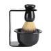 3 PCS Professional Men's Shaving Set - Brush Stand & Bowl | Perfect Father's Day & Birthday Gift in Black - Buy Online on GoSupps.com