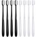8 Pieces Soft Toothbrush Micro Nano Extra Soft Bristles Manual Soft Toothbrush with 20,000 Bristles for Teeth Oral Gum Recession Adults Kids Child (Black, White)