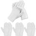 3 pairs of cotton gloves white gloves moisturizing gloves fabric gloves made of 100% cotton jersey gloves soft protective gloves white (size L or 27 cm)