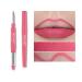 G n rique Interookie Double Head Lipstick Non-Fade Non-Sticky to Cup Makeup Pen Rotating Lipstick Pink (M08#)