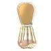 Shell Portable Travel Makeup Brush Set Makeup Brushes 5 Sizes Brush Mini Complete Function Cosmetic Brushes With Mirror Set (White)