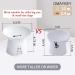 Extra Wide Ceramic Raised Cat Bowls - Set of 2 White - Elevated Porcelain Pet Food and Water Dishes for Big Cats and Small Dogs - Buy Online on GoSupps.com