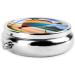 Hawaii Hot Air Balloon Round Pill Box | 3-Compartment Travel Organizer | Portable Black Pill Case for Vacation - Buy Online on GoSupps.com