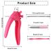 Adjustable Acrylic Nail Clipper - Stainless Steel Tip Cutter with Recycling Function - Rose Red - Buy Online on GoSupps.com