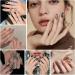  BUTBU BUTBU 120 Pieces Short Square Soft Gel Nails Full Cover False Nails 12 Sizes for Nail Extension and Nail Art DIY at Home - Buy Online on GoSupps.com
