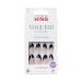 KISS Voguish Fantasy Fake Nails  Magnifique, Fashion Acrylic Nails, Medium, Almond Shaped, Glossy, Dark Black, Ready To Wear, No Damage/No Dry Time, Waterproof, Smudge Proof | 28 Count