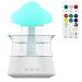 Cloud Rain Humidifier with Remote Control Raindrop Aroma Diffuser Humidifiers with 7 Color Changing Lights Essential Oil Diffuser with Fountain Water Drop Sound for Home Office Bedside(White)