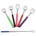 Back scratches Telescopic Yueser 6 pieces of pull -out stainless steel back scratch with rubberized handle for body massage tools from 22cm to 58cm (random color)