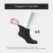 Cozyfeel Women's Diabetic Ankle Socks - 4 Pairs Bamboo Neuropathy Socks, Seamless Toe, Non-binding Top (Charcoal) - Buy Online on GoSupps.com