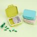 Buy Pill Case with 3 Removable Compartments | AM-PM Travel Pill Organizer for Vitamins & Medicine - Compact & Portable - Green (1 Pack - Buy Online on GoSupps.com