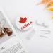Canada Flag Maple Round Case For Contact Lens Kit Storage Box with Mirror Printed - Buy Online on GoSupps.com