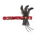 Amakando fiber headdress Charleston hair band red-black feather band 20s 30s hair band costume accessory women gatsby hair accessories feather jewelry