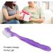 False Teeth Brush Plaque Removal Denture Toothbrush Double Sided Ergonomic Portable Soft Hair for Home Travel for Elderly(Purple) - Buy Online on GoSupps.com