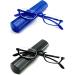 EZ Women & Men Reading Glasses - Blue Light Block Anti Eyestrain Slim Half Frame - Compact 2.5x Reader for Computer Use - Buy Online on GoSupps.com