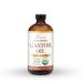 Organic Cold Pressed Castor Oil Glass Bottle (16 Fl Oz) All Natural Hair Growth Nail Growth and Dry Skin Muscle Relief Lash Growth Holistic Oil Unscented Skin Hydration