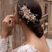 Bride Wedding Hair Comb Bridal Hair Accessories for Women Flower Rhinestone Headpiece Bridal Pearl Hair Accessories for Girls Silver Hair Accessories - Buy Online on GoSupps.com