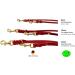 Dogeleine Adjustable Double Linen Dog Leash for Small & Large Dogs - 3.50m x 8mm Red | Durable Fat Leather & Brass | International Shipping - Buy Online on GoSupps.com