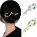 WODICO Realistic Snake Hair Clips - Set of 2 Snake Hair Accessories in Gold and Silver Alloy Material.