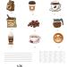 36pcs Coffee Happy Birthday Cupcake Toppers Drink Food Kitchen Theme Cupcake Dessert Muffin Food Cake Picks Baby Shower Boys Girls Happy Birthday Party Supplies - Buy Online on GoSupps.com