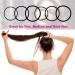 Buy Black Hair Ties - Elastic Headbands in 3 Sizes for Thick Curly Hair | Perfect Ponytail Holders & Hair Accessories for Women and Girls - Buy Online on GoSupps.com