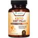 Keto Diet 1200mg Capsules Advanced Support - With Ketosis Use Fat for Energy & Focus - Made with Raspberry Ketones, Apple Cider Vinegar, African Mango - For Women & Men - 60 Capsules