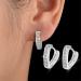 Shop Browol Elegant V-Shaped Heart Rhinestone Earrings | Hypoallergenic 925 Sterling Silver Jewelry - Buy Online on GoSupps.com