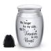 Small Urns for Ashes Mini Cremation Urn Memorial Keepsake Ashe Urn Stainless Steel Metal Funeral Urn for Pet or Human Ash No Longer By My Side But Forever In My Heart (Silver)