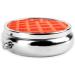 Red Diamond Pattern Portable Metal Pill Box - Round Mini 3-Compartment Storage for Small Pills | Travel Essential - Buy Online on GoSupps.com