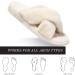 Orthotic Insole Arch Support Women's Fuzzy Cross Band Slippers - Cream - Buy Online on GoSupps.com